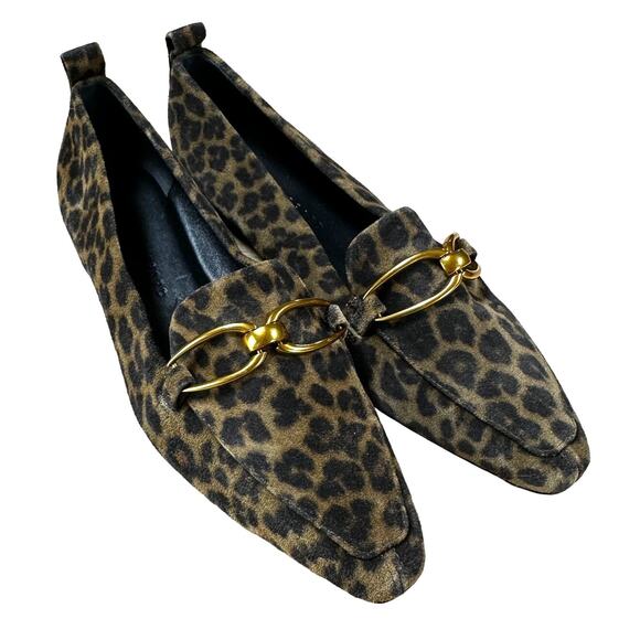 Veronica Beard Champlain Chain Leopard Loafer Women's 6M New Without Box - Picture 1 of 10